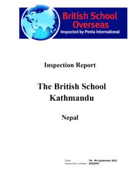 BSO report - British School Kathmandu, Nepal - September 2022 - 07.09.2022